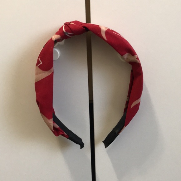 ❤️ Silk Flamingo Print Turban Knot Headband - Picture 6 of 11